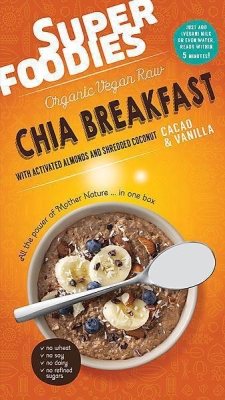 Foto van Superfoodies chia breakfast mix cacao & vanilla 200g via drogist