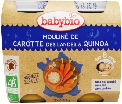 Foto van Babybio groenten quinoa 2x200g via drogist