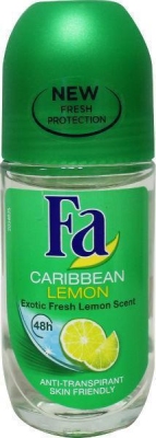 Foto van Fa deoroller caribbean lemon 50ml via drogist