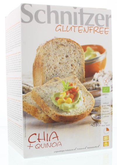 Foto van Schnitzer brood chia & quinoa 500g via drogist
