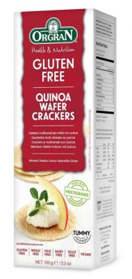 Foto van Orgran crackers wafel quinoa 100gr via drogist