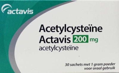 Foto van Actavis acetylcysteine 200 mg 30x1.5 via drogist