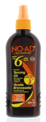 Foto van No-ad hawaiian tanning oil spray spf6 250ml via drogist