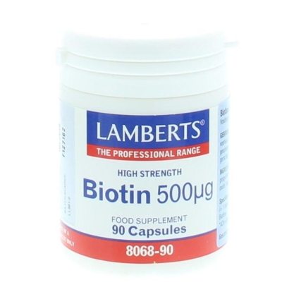 Foto van Lamberts biotin 500 mcg 90vcap via drogist