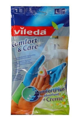 Foto van Vileda handschoen comfort & care l 1paar via drogist