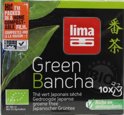 Foto van Lima green bancha thee builtjes 10st via drogist