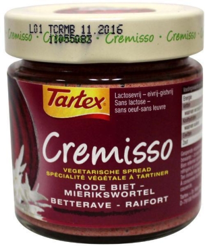 Foto van Tartex cremisso rode biet mierikswortel 6 x 180g via drogist
