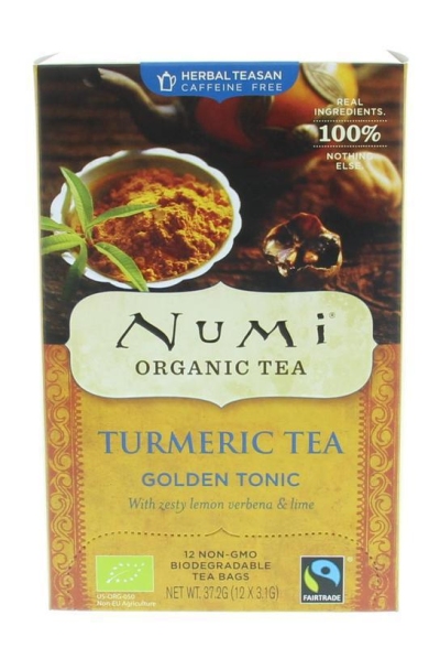 Foto van Numi organic tea turmeric tea golden tonic 12st via drogist