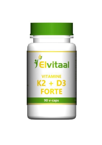Foto van Elvitaal vitamine k2 + d3 forte 90ca via drogist