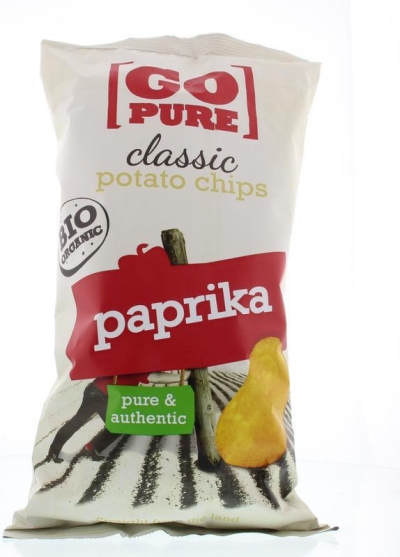 Foto van Go pure chips paprika 125g via drogist