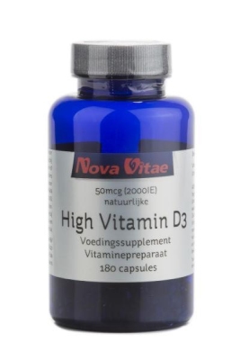 Foto van Nova vitae high vitamine d3 2000iu 50 mcg 180ca via drogist