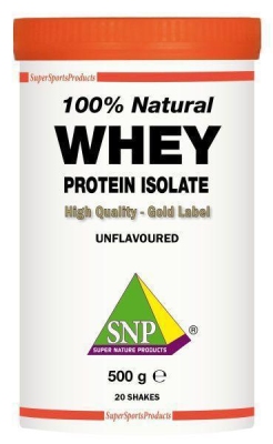 Foto van Snp whey proteine isolate 100% natural 500g via drogist