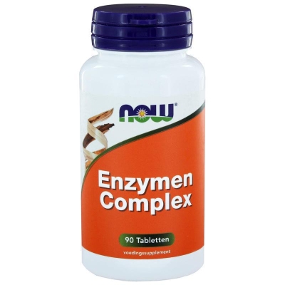 Foto van Now enzymen complex 800mg 90tab via drogist
