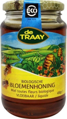 Foto van Traay bloemen honing vloeibaar eko 450g via drogist