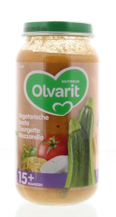 Foto van Olvarit 5m09 vegetarische pasta courgette mozzarella 6 x 250g via drogist