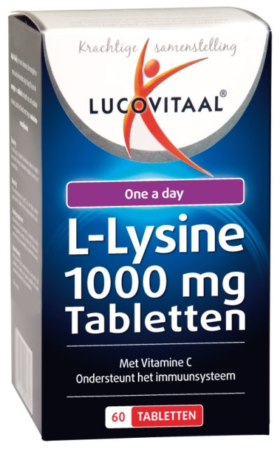 Foto van Lucovitaal l-lysine 1000mg 60 tabletten via drogist