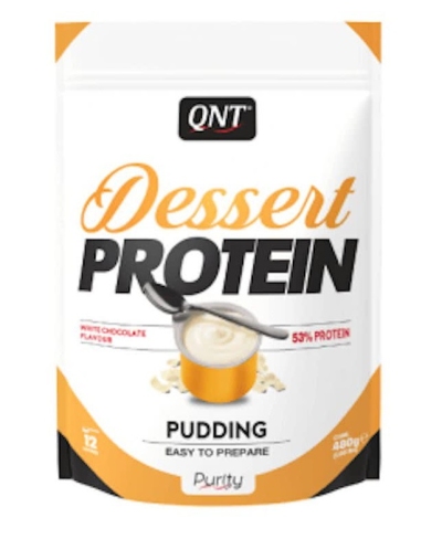 Foto van Qnt dessert protein white chocolate 480gr via drogist