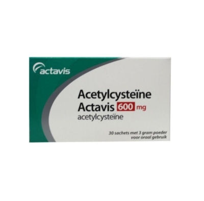 Foto van Actavis acetylcysteine 600 mg 30x3g via drogist