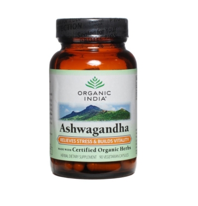 Foto van Organic india ashwagandha capsules 90cp via drogist
