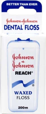 Johnson & johnson dental reach floss waxed 200mtr  drogist