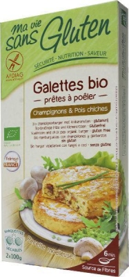 Foto van Ma vie sans championburger kikkererwten bio - glutenvrij 100g 2x100g via drogist