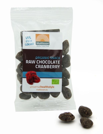 Mattisson cranberries snack raw chocolate 35g  drogist