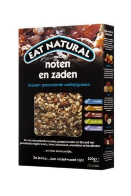Foto van Eat natural cereal noten & zaden 500g via drogist