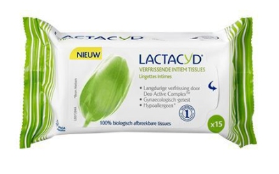 Foto van Lactacyd tissues verfrissend 15st via drogist