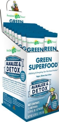 Foto van Amazing grass alkalize detox green superfood 15sach via drogist