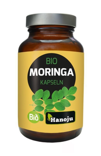 Foto van Hanoju bio moringa oleifera heelblad 350 mg 90ca via drogist