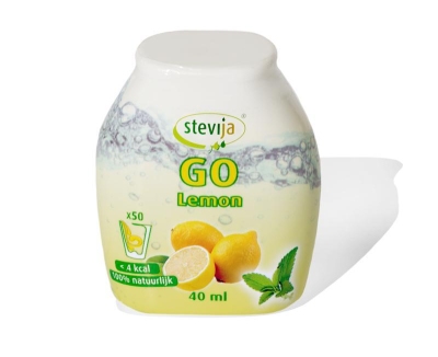 Foto van Stevija stevia limonadesiroop go lemon 40ml via drogist