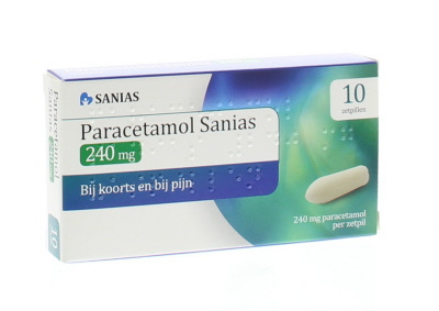 Foto van Actavis paracetamol 240 mg 10zp via drogist