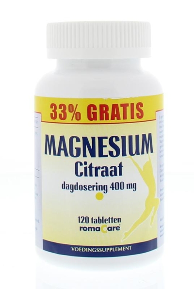 Foto van Romacare magnesium citraat 120tb via drogist