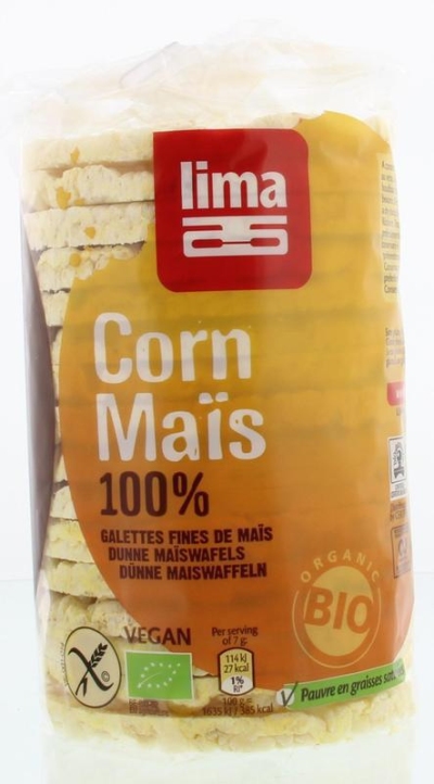 Lima maiswafels natural fijn rond 120g  drogist