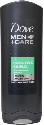 Foto van Dove shower men+care sensitive shield 250ml via drogist