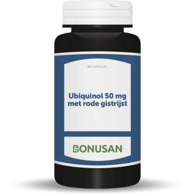 Foto van Bonusan ubiquinol 50 mg met rode gistrijst 60vcap via drogist