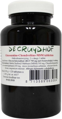 Cruydhof glucosamine chondroitine msm 120tab  drogist