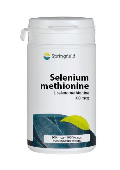 Foto van Springfield selenium methionine 100 100cap via drogist