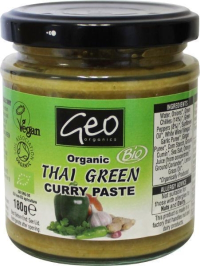 Foto van Geo organics curry paste thai green 180g via drogist