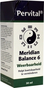 Foto van Pervital meridian balance 6 weerbaarheid 30ml via drogist