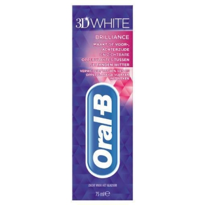 Foto van Oral-b tandpasta 3d white brilliance 75ml via drogist