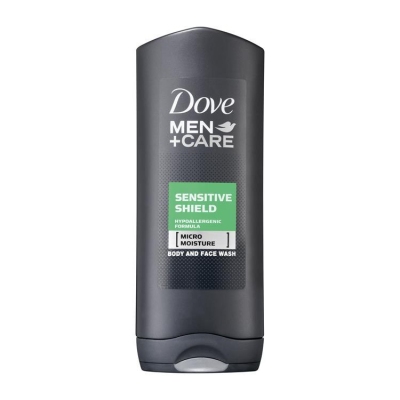 Foto van Dove shower men sensitive 400ml via drogist