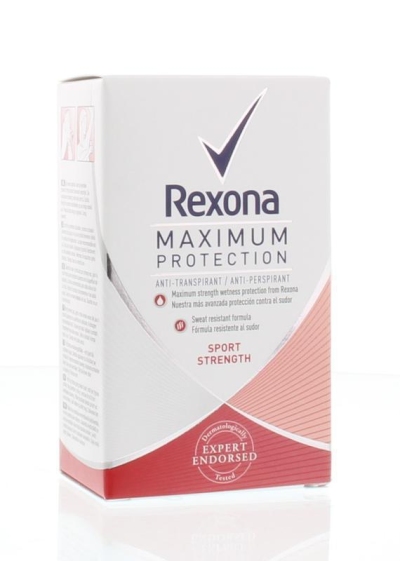 Foto van Rexona maximum protection sport strength woman 45ml via drogist