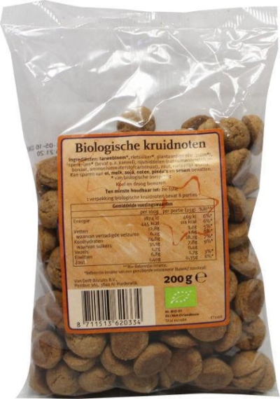 Foto van Delft biologische kruidnoten 12 x 200g via drogist