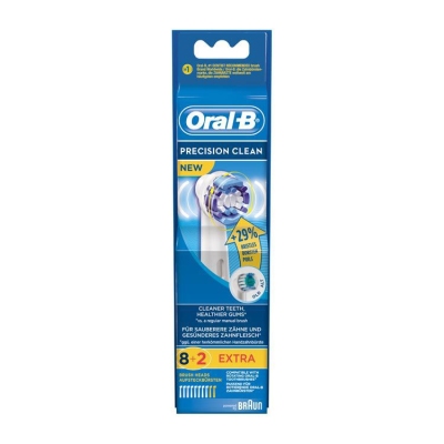 Foto van Oral-b opzetborstel precision clean 8+2 gratis 10st via drogist