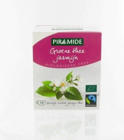 Foto van Piramide groene thee jasmijn 15sach via drogist