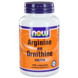 Now voedingssupplementen arginine & ornithine 500/250 100cap  drogist