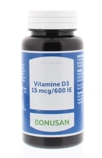 Foto van Bonusan vitamine d3 15mcg 300sft via drogist