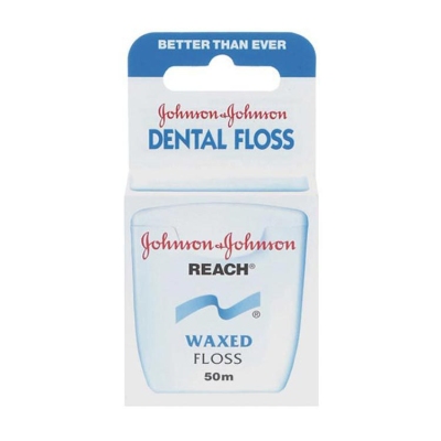 Foto van Johnson & johnson floss dental reach waxed 50mt via drogist