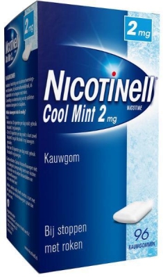 Foto van Nicotinell nicotine kauwgom mint 2mg 96st via drogist
